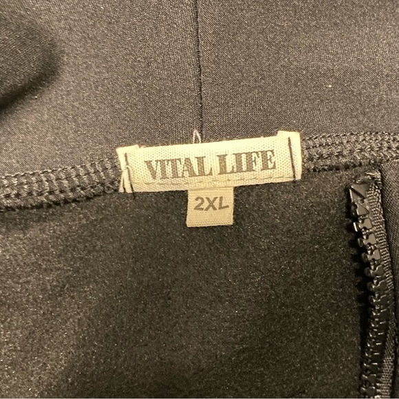 NEW VL Vital Life Black Zip Up Athletic Jacket 2XL - Picture 4 of 5